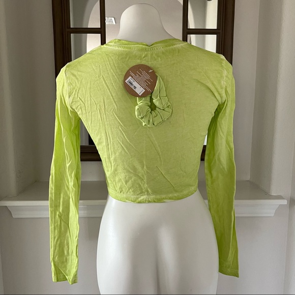 Splendid 2-Piece Cropped Tee & Scrunchie Mojito Long Sleeve Size S NWT $32 - Picture 6 of 11